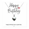 Small Happy Birthday Gift Hamper - Silver Heart Necklace, Chocolates & Candle - Image 2