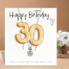 Small 30th Birthday Gold Balloons Gift Hamper - Cubic Zirconia Charm Necklace, Chocolates & Candle - Image 2