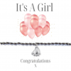It's A Girl Bracelet - Balloon Gift Card - Image 3