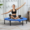 96 cm Foldable Mini Fitness Trampoline Exercise Rebounder Jumper, Blue HOMCOM - Image 2