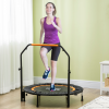 40" Foldable Mini Fitness Trampoline Rebounder Adjustable Foam Handle HOMCOM - Image 2
