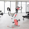2-In-1 Upright Exercise Bike 8-Level Adjustable with Pulse Sensor Pink HOMCOM - Image 2