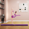 HOMCOM Balance Beam Trainer Fold Performance Gymnastics Suede Purple 2.4M Home - Image 2
