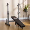 Adjustable Weight Bench Foldable with Barbell Rack and Dip Station HOMCOM - Image 2