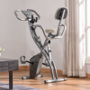 HOMCOM 2-In-1 Upright Exercise Bike 8-Level Adjustable with Pulse Sensor Grey - Image 2