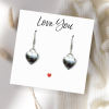 Small Love You Gift Hamper - Silver Heart Drop Earrings, Chocolates & Candle - Image 2
