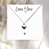 Small Love You Gift Hamper - Silver Heart Necklace, Chocolates & Candle - Image 2