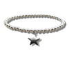 Star Silver Beaded Bracelet for Women & Kids - Image 2