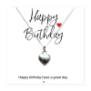 Happy Birthday Mini Gift Hamper with Silver Heart Necklace | Letter Box Gift For Her | Unique Gifts For Her Birthday, Thank you or Christmas UK - Image 2