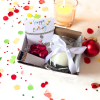 Small Happy Birthday Gift Hamper - Cubic Zirconia Heart Bracelet, Chocolates & Candle - Image 2