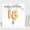 18th Birthday Cubic Zirconia Silver Necklace & Gold Balloons Mini Gift Hamper | Eightenth Gift | Girls 18th Birthday Gift Set UK - Image 2
