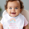 Personalised Born in 2025 Rainbow Baby Vest, babygrow, Romper Sleepsuit, Bib - Image 2