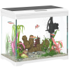 PawHut 17L Glass Fish Tank with Filter System, LED Light, Water Pump, White - Image 2