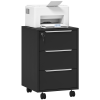 HOMCOM Modern 3-Drawer Locking File Cabinet Mobile Filing Cabinet - Image 2