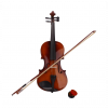 New 4/4 Acoustic Violin Case Bow Rosin Natural - Image 2