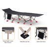 Single Portable Outdoor Military Sleeping Bed Camping Cot Black Outsunny - Image 7
