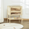 Hamster Cage House Pet Play Exercise 3 Tiers Mouse Wooden Fir Small Animals - Image 2