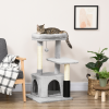 Cat Tree Climbing Activity Center with Scratching Massage Toy Hanging Ball - Image 2
