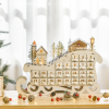 Christmas Advent Calendar 2021 Light Up Wooden Sleigh Countdown Natural - Image 2