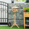 Bird Stand Feeder Table Feeding Station Garden Wood Coop Parrot Nesting Stand - Image 2