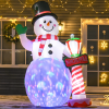 8ft Tall Christmas Inflatable Snowman Street Lamp Lighted Garden Lawn - Image 2