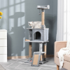 Cat Tree Tower Climbing Kitten Activity Center with Jute Scratching Post, Grey - Image 2