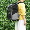 Pet Travel Backpack Bag Cat Dog Carrier w/ Trolley and Telescopic Wheel Grey - Image 2