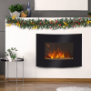 Electric Wall Mounted Fire Place Slimline Plasma Fan Heater Backlit 900/1800W - Image 2