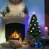 4FT Prelit Artificial Christmas Tree Fibre Star Xmas LED Light Indoor Green - Image 2