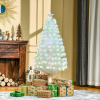 5 Feet Prelit Artificial Christmas Tree with Fiber Optic LED Light White - Image 2