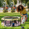 Fabric Pet Dog Cat Puppy Playpen Rabbit Guinea Pig Play Pen in Pink Small - Image 2