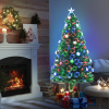 5FT Prelit Artificial Christmas Tree Fibre Optic Star LED Light Xmas Deco Green - Image 2
