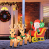 3.5ft Christmas Inflatable Santa Claus on Sleigh LED Indoor Outdoor - Image 2