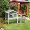 Two-Tier Rabbit Hutch Guinea Pig Cage w/ Sunlight Panel, roof, Slide-Out Tray - Image 2