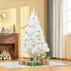 6ft Snow Artificial Christmas Tree Metal Stand Elegant Faux White - Image 2