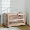 3-Tier Wooden Hamster Cage, Roden Small Animals Hutch, Ladders, Natural Wood - Image 2