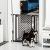 74-80 cm Pet Safety Gate Stair Pressure Fit w/ Auto Close Double Locking, Black - Image 2