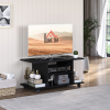 Mobile TV Stand Bookshelves in Black - Image 2