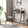 Writing Desk Computer Workstation Storage Shelf Color Rustic Brown - Image 2