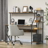 Computer Desk 6 Tier Storage Industrial Workstation Rustic - Image 2