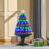 3ft Prelit Artificial Christmas Tree with Multi-Coloured Fiber Optic LED Green - Image 2