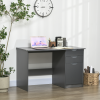 Computer Desk with Drawers, Workstation Grey - Image 2