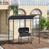 2M (7ft) BBQ Grill Gazebo Tent Garden Grill Metal Frame Grey - Image 2