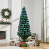 6FT Multicoloured Artificial Christmas Tree Fibre Optic Lights Star Holder - Image 2