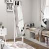 MDF Freestanding Glass Mirror Jewellery Cabinet White - Image 2