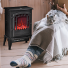 Free standing Electric Fireplace Stove Flame Effect Overheat Safety Protectio - Image 2