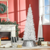 1.8m 6ft Artificial Pine Pencil Slim Christmas Tree with 390 Branch Tips White - Image 2