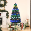 5FT Pre-Lit Artificial Christmas Tree Lights Star Topper Metal Base - Image 2