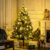 1.5m 5ft Pre-Lit Christmas Tree Artificial Spruce Warm White LED Metal Stand - Image 2