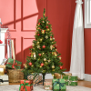 4 Feet Christmas Tree Warm White LED Light Holiday Home Decoration, Green - Image 2